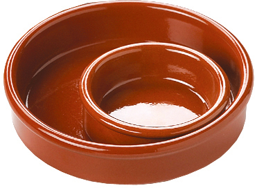 Plat en terre cuite rustic Cassole Diam. 25 cm – Haut. 6,5 cm – 5 à 6 pers.  : restauprice.fr