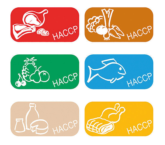 Planche de 30 étiquettes HACCP