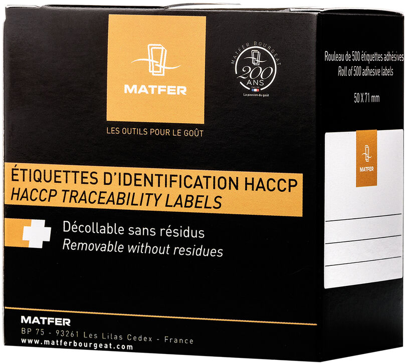 boîte de 250 étiquettes hydrosolubles 7,1x5,1 cm