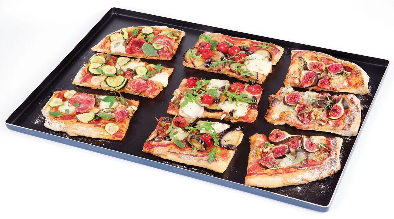 2 PCS Plaque Pizza, Revêtement Anti-adhérent, Plaque à Pizza Ronde,Pizza  antiadhésifs en Acier au